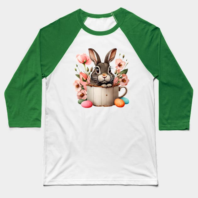 Feliz Pascua Conejito Baseball T-Shirt by LegnaArt